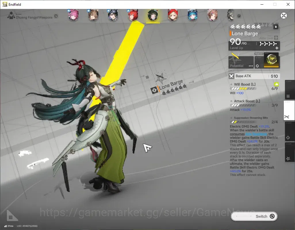 Arknights: Endfield Accounts ASIA|Lv60|Ars 4,9k|10SSR(6Limit)+11(*6Wep)|[Yvonne image 13