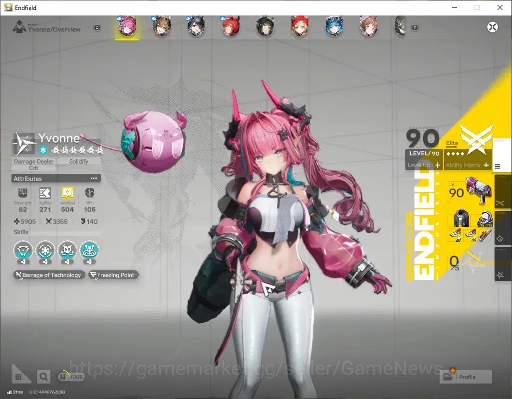 Arknights: Endfield Accounts ASIA|Lv60|Ars 4,9k|10SSR(6Limit)+11(*6Wep)|[Yvonne image 4