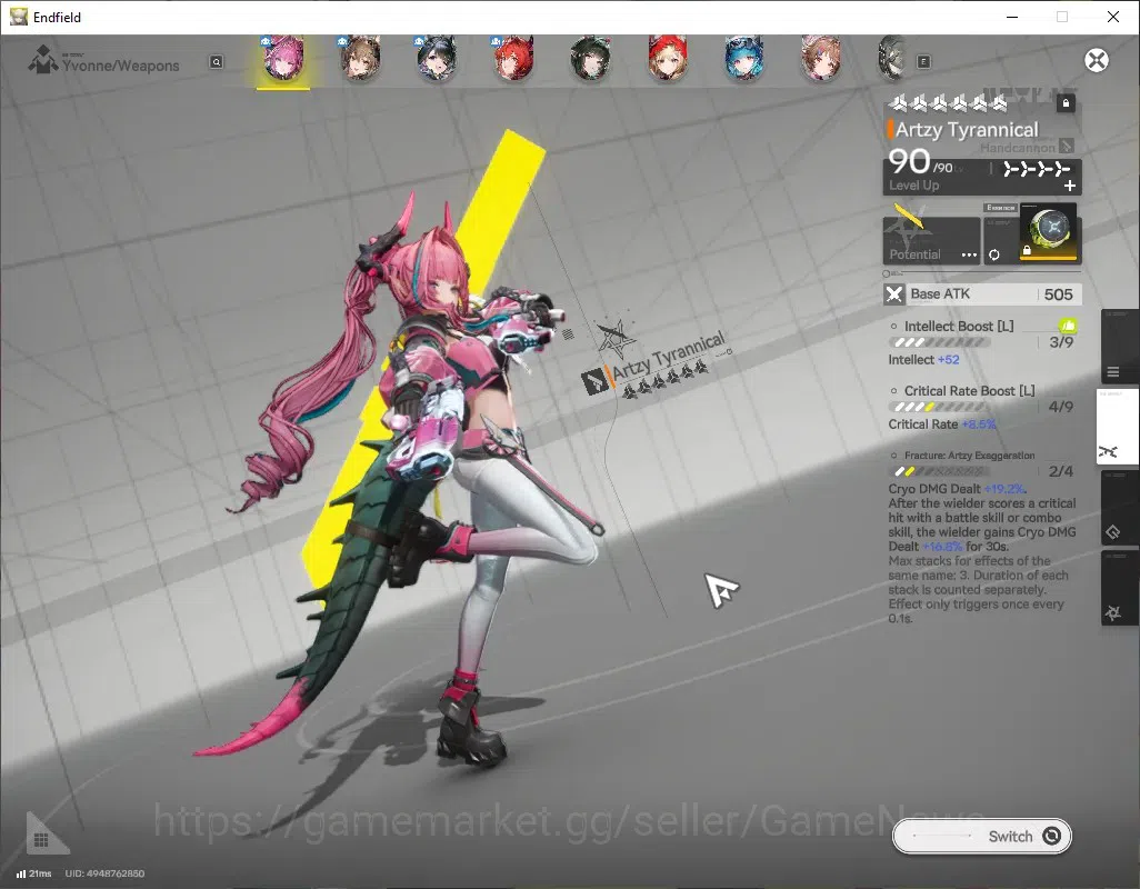 Arknights: Endfield Accounts ASIA|Lv60|Ars 4,9k|10SSR(6Limit)+11(*6Wep)|[Yvonne image 5