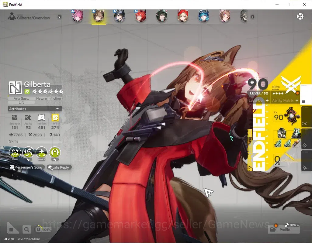 Arknights: Endfield Accounts ASIA|Lv60|Ars 4,9k|10SSR(6Limit)+11(*6Wep)|[Yvonne image 6