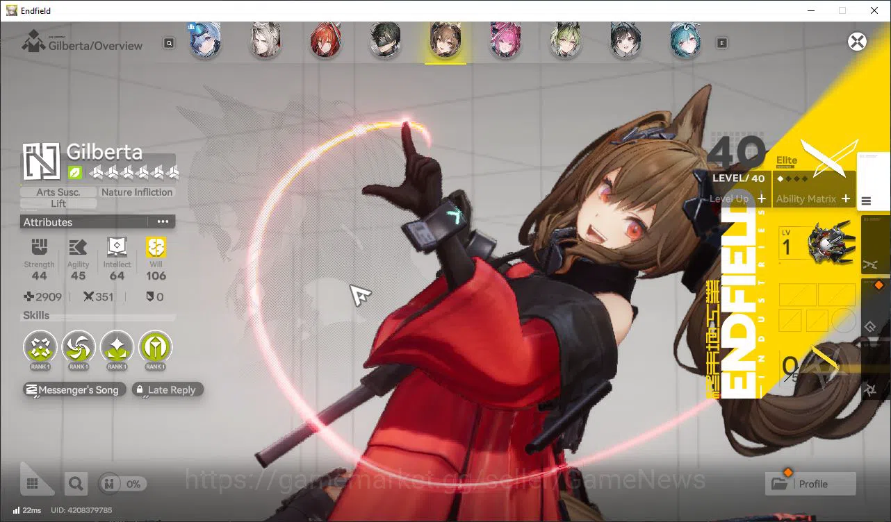 Arknights: Endfield Accounts Asia Lv55|4K Oro|7 SSR [(Laeva,Gilbert,Yvonne,Arde image 4