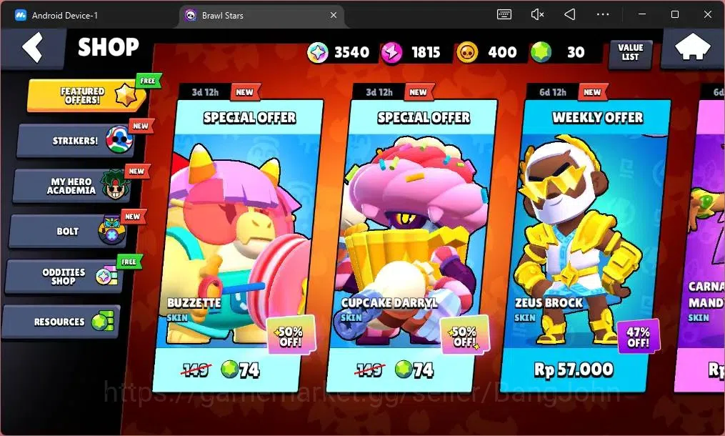 Brawl Stars Accounts Global |1888 Trophy|20 Brawler |2 Max Hypercharge( image 4