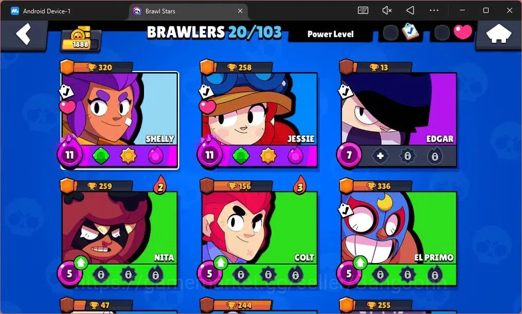 Brawl Stars Accounts Global |1888 Trophy|20 Brawler |2 Max Hypercharge( image 5