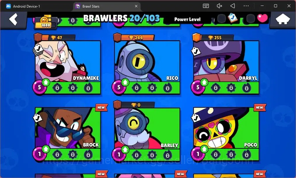 Brawl Stars Accounts Global |1888 Trophy|20 Brawler |2 Max Hypercharge( image 6