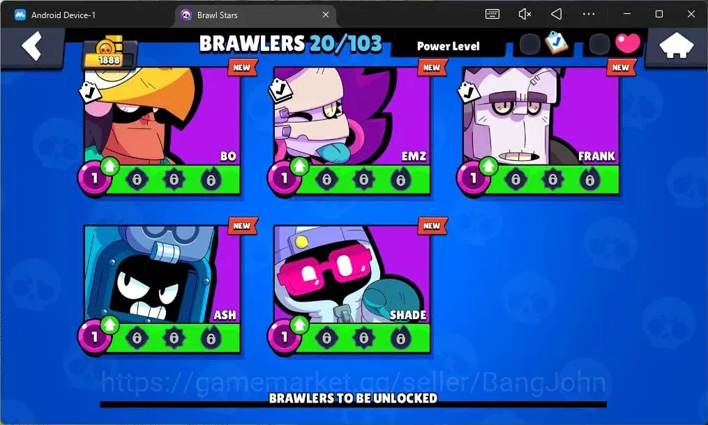 Brawl Stars Accounts Global |1888 Trophy|20 Brawler |2 Max Hypercharge( image 8