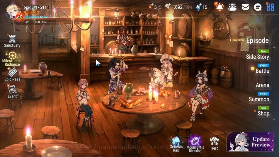 Epic Seven Accounts GLOBAL Unverif|New Era| 2 ML (Salome,TEidolon Kayr image 1