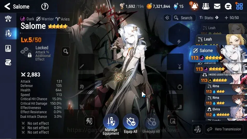 Epic Seven Accounts GLOBAL Unverif|New Era| 2 ML (Salome,TEidolon Kayr image 20