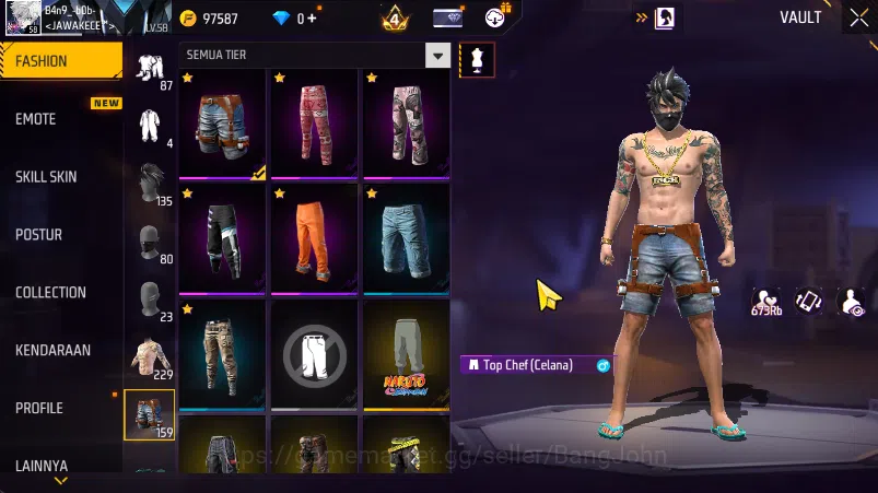 Free Fire Accounts (bisa log bind )Vault 229 | SG Terompet | Evo Scar image 15