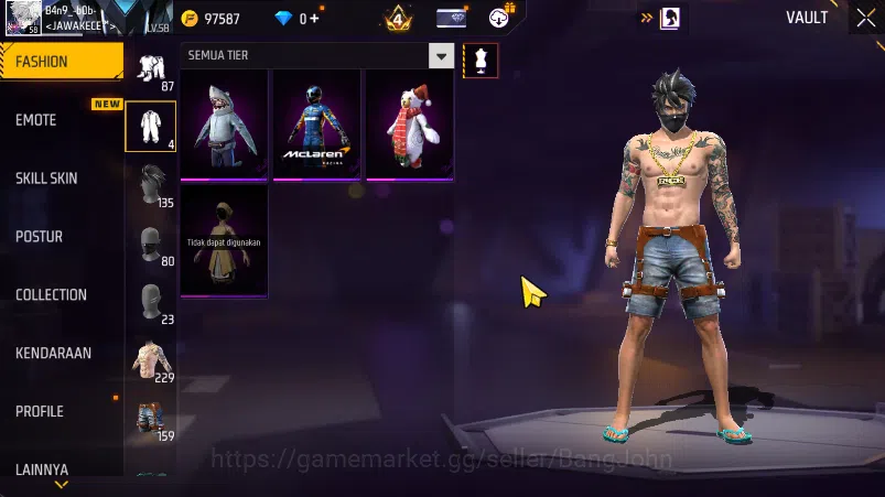 Free Fire Accounts (bisa log bind )Vault 229 | SG Terompet | Evo Scar image 20