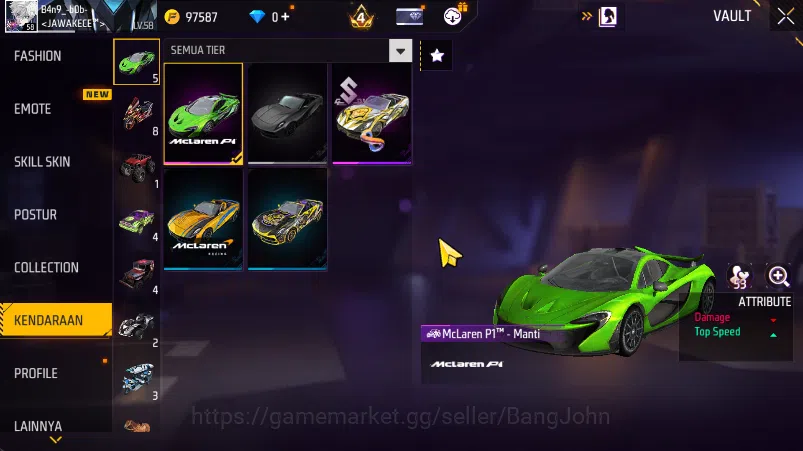 Free Fire Accounts (bisa log bind )Vault 229 | SG Terompet | Evo Scar image 9