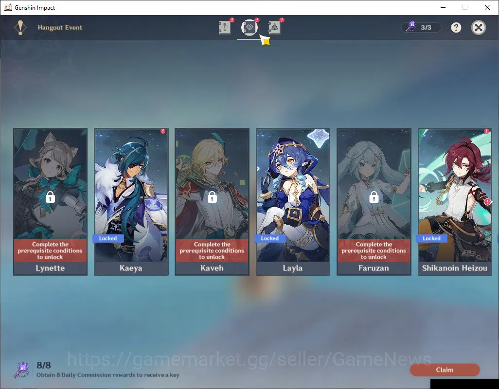 Compte Genshin Impact AR 56 - PC/PS4/PS5/Mobile - Débuté En 2020