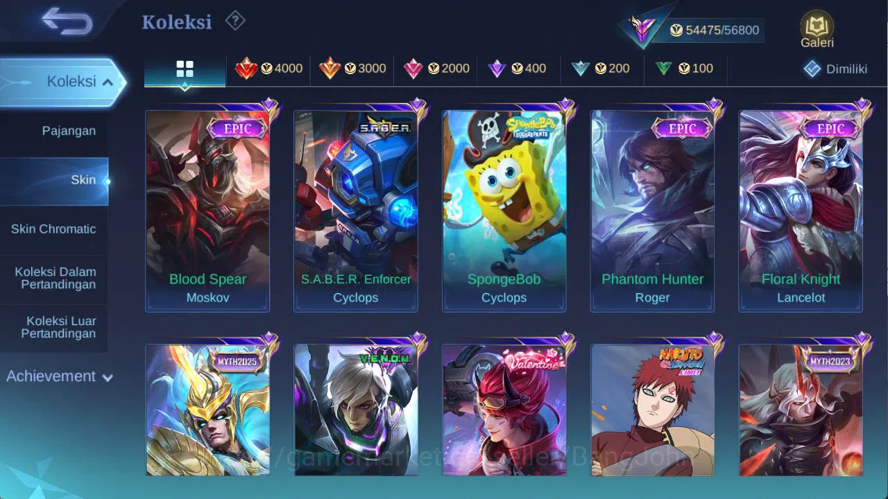 Mobile Legends: Bang Bang Accounts HERO 132 SKIN 227 VEXANA zenith, Prime Granger, Sa image 5