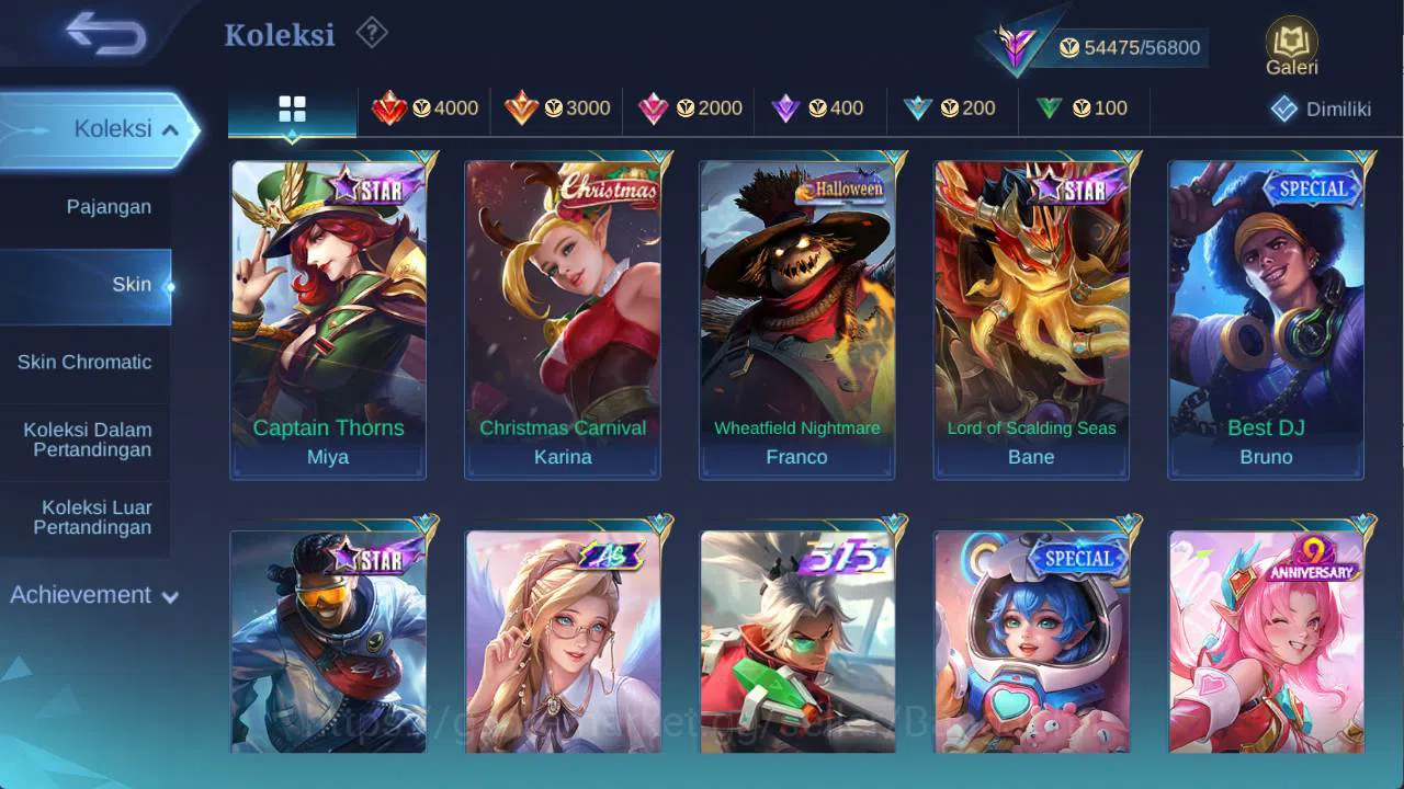 Mobile Legends: Bang Bang Accounts HERO 132 SKIN 227 VEXANA zenith, Prime Granger, Sa image 7