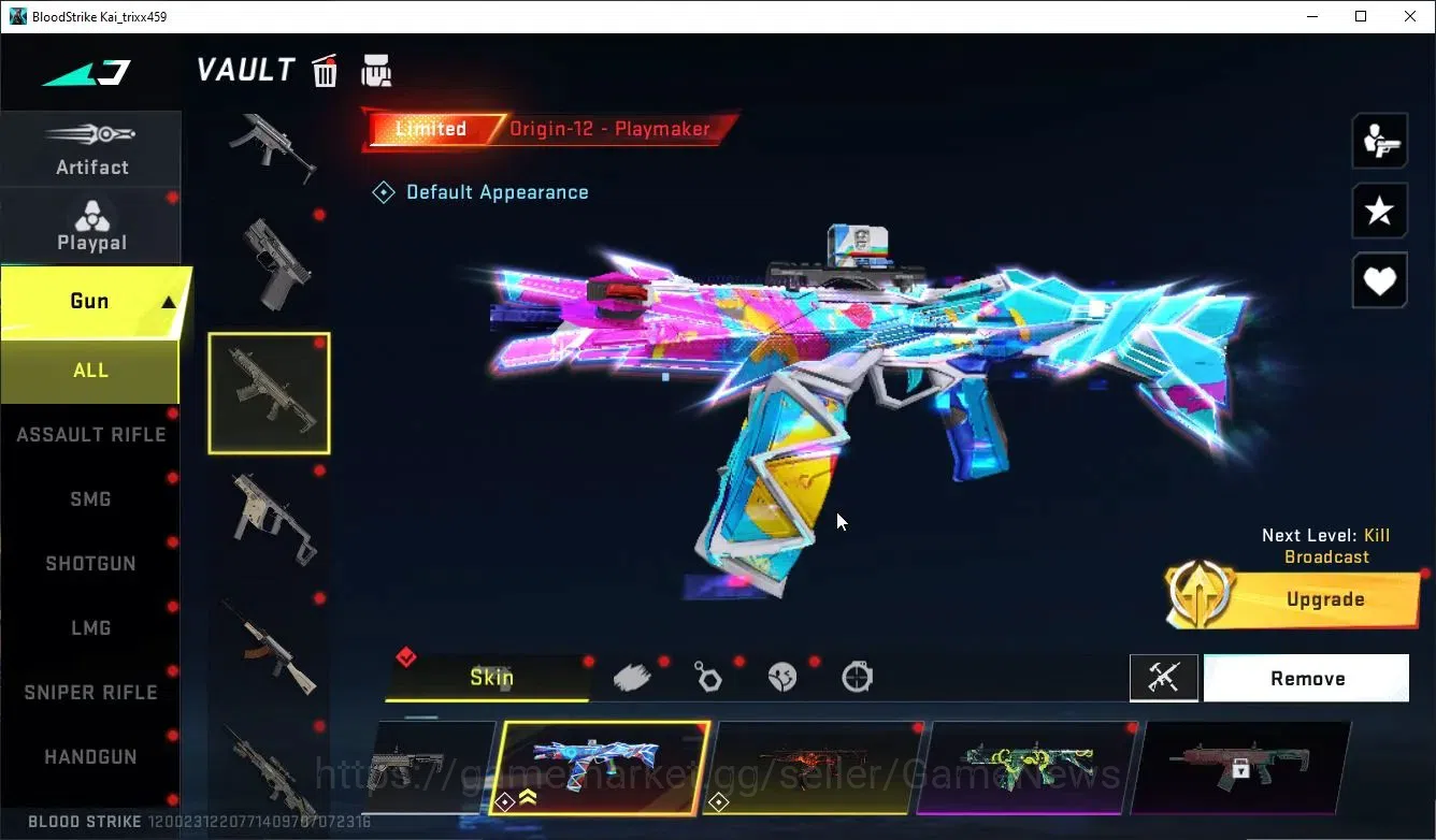 Blood Strike Accounts Collab Skin ASIA|EVO M1887-Destroyer+ETER DeAgle+MELEE TalonKnife|Collab ENZO-Kraken,3 TokRev,3 7DS|7 19