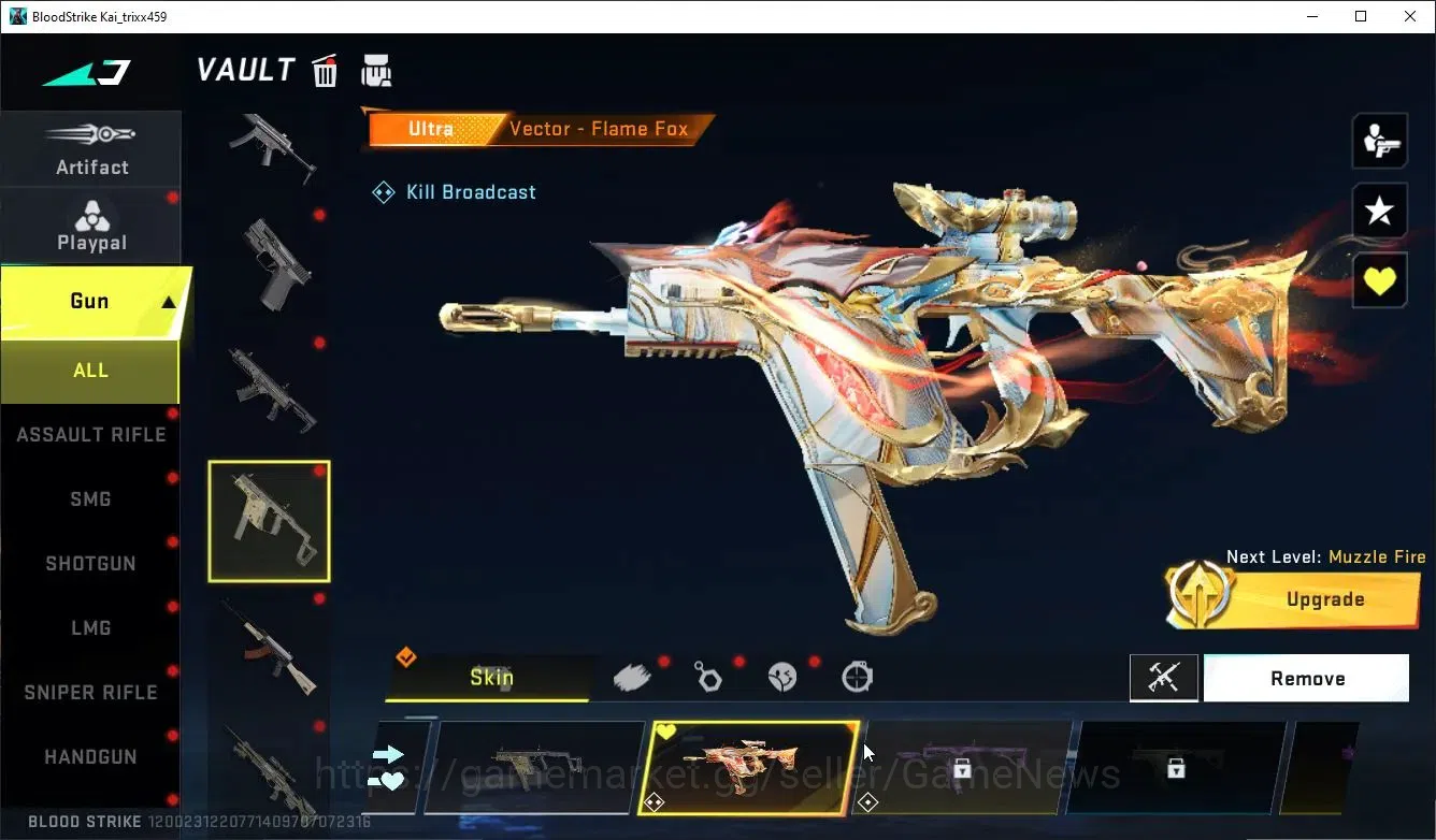 Blood Strike Accounts Collab Skin ASIA|EVO M1887-Destroyer+ETER DeAgle+MELEE TalonKnife|Collab ENZO-Kraken,3 TokRev,3 7DS|7 20