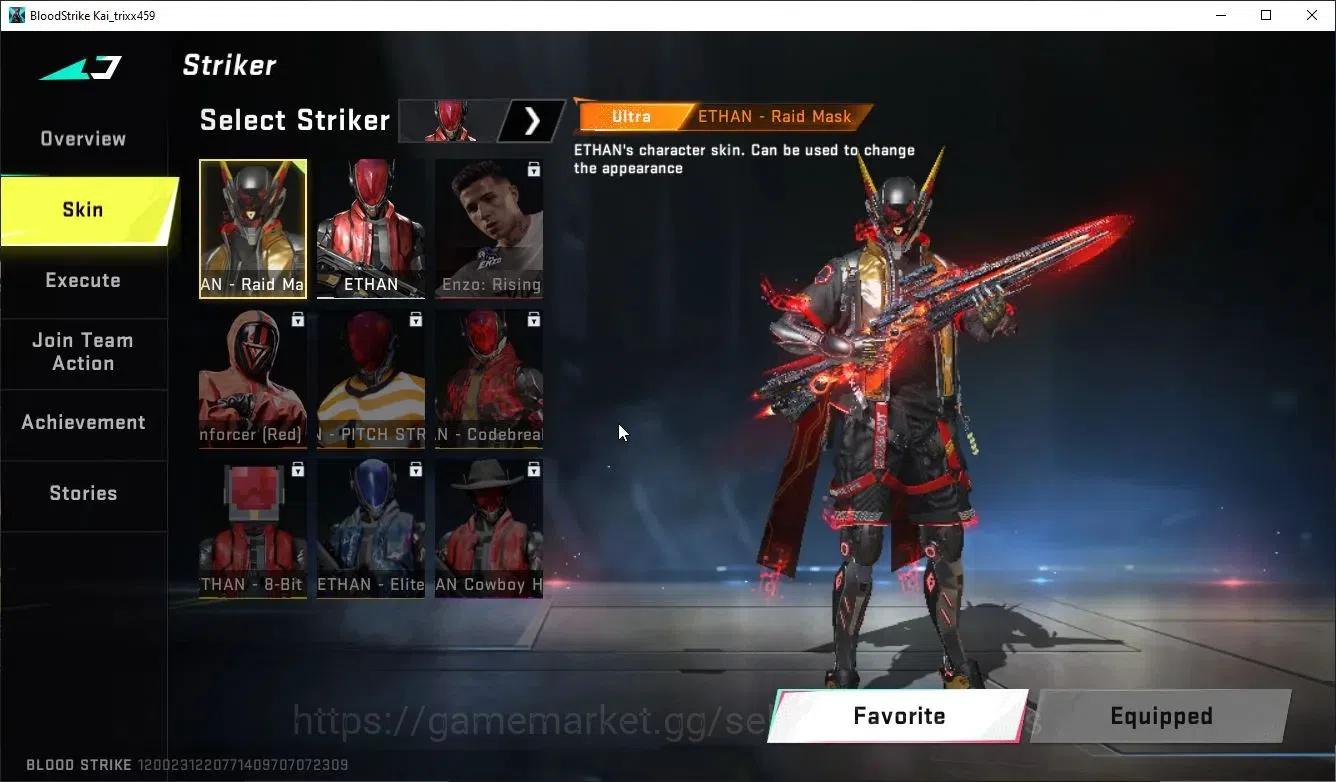 Blood Strike Accounts Collab Skin ASIA|EVO M1887-Destroyer+ETER DeAgle+MELEE TalonKnife|Collab ENZO-Kraken,3 TokRev,3 7DS|7 7