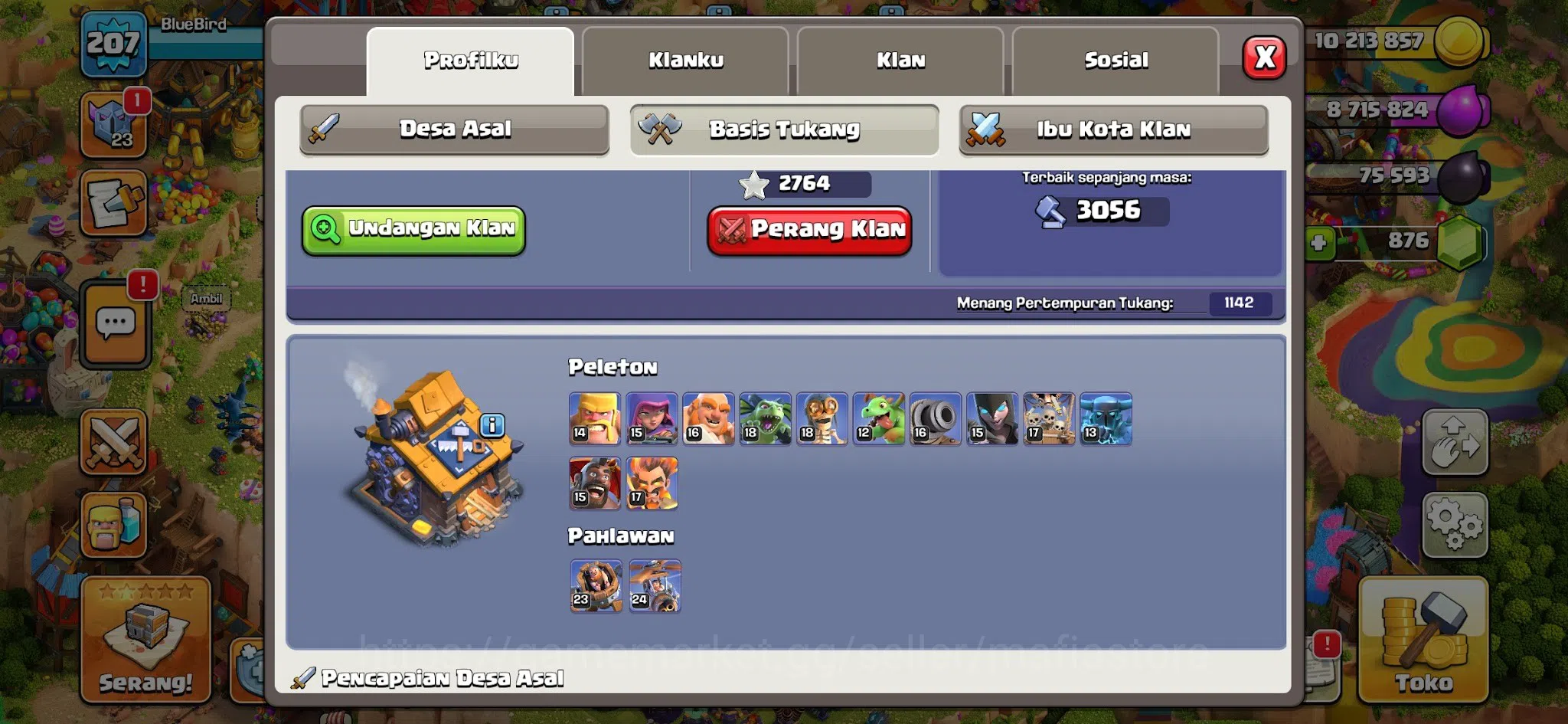 Clash of Clans Accounts TH13 Lvl 207, Epic Electrofire Wand 24 & Giant Gau image 18