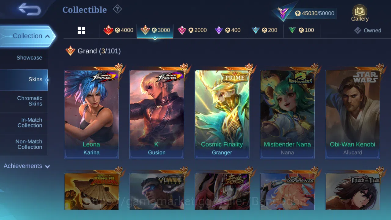 Mobile Legends: Bang Bang Accounts Hero 131 | skin 198 | kof karina | kof gusion | pr image 10