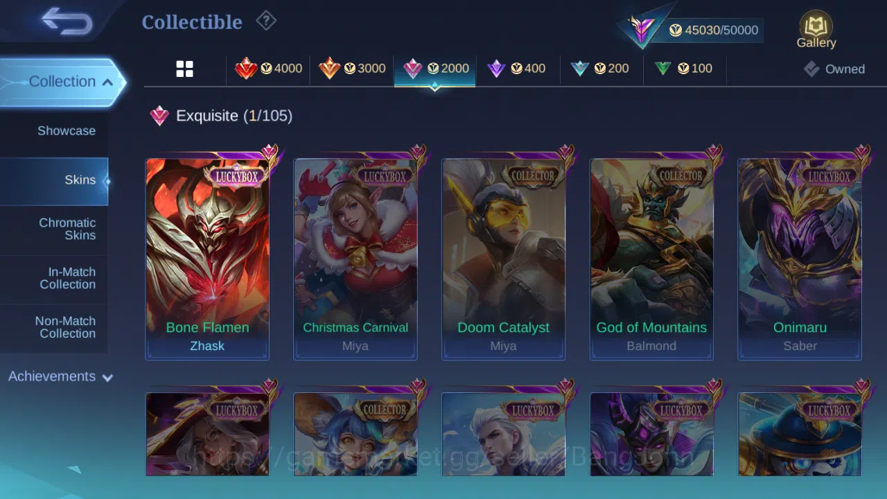 Mobile Legends: Bang Bang Accounts Hero 131 | skin 198 | kof karina | kof gusion | pr image 11