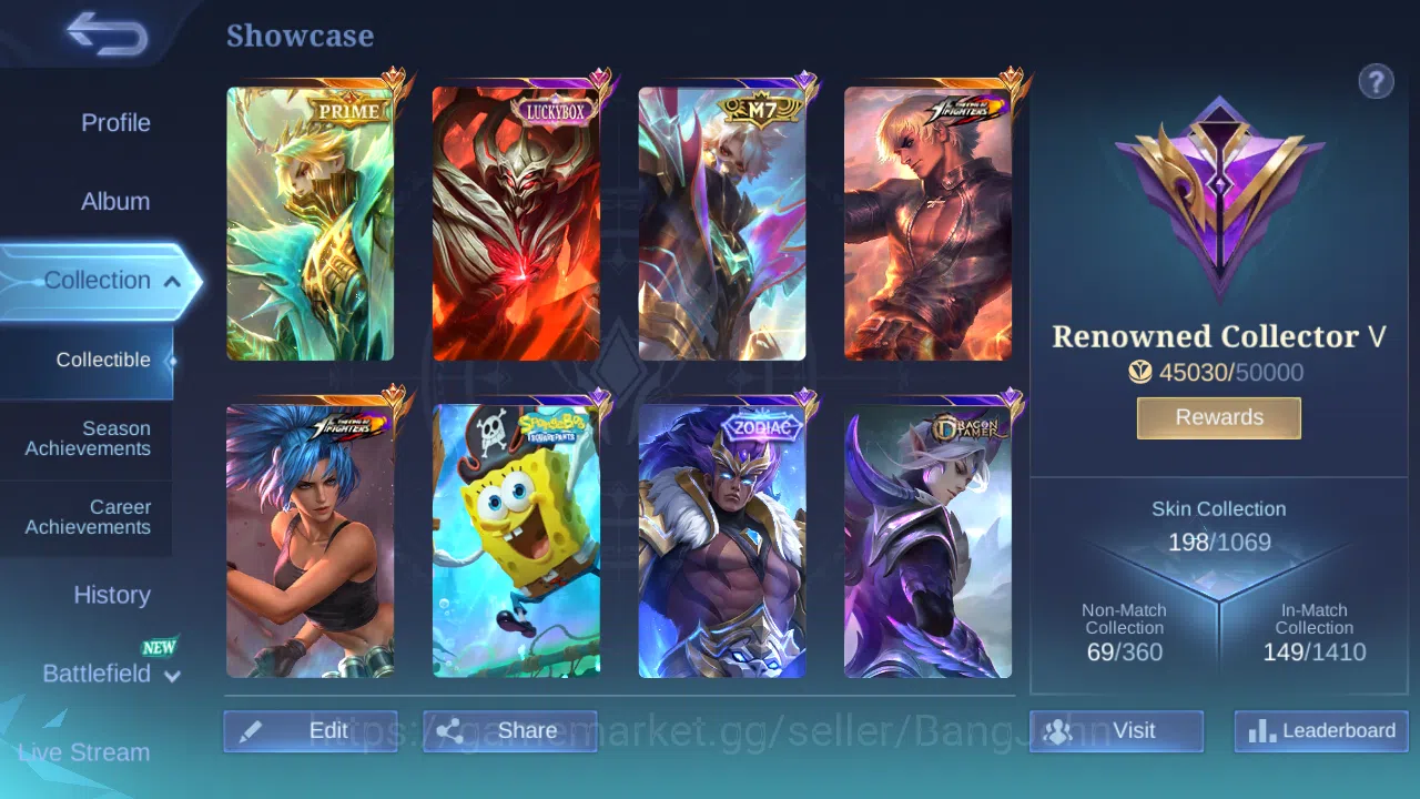 Mobile Legends: Bang Bang Accounts Hero 131 | skin 198 | kof karina | kof gusion | pr image 2