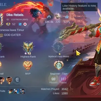 Mobile Legends: Bang Bang Accounts Collector Hero 98|Skin 197|Badang Collector,Yu Zhong PRIME,Sun Lunar,Alucard LBorn,Badang