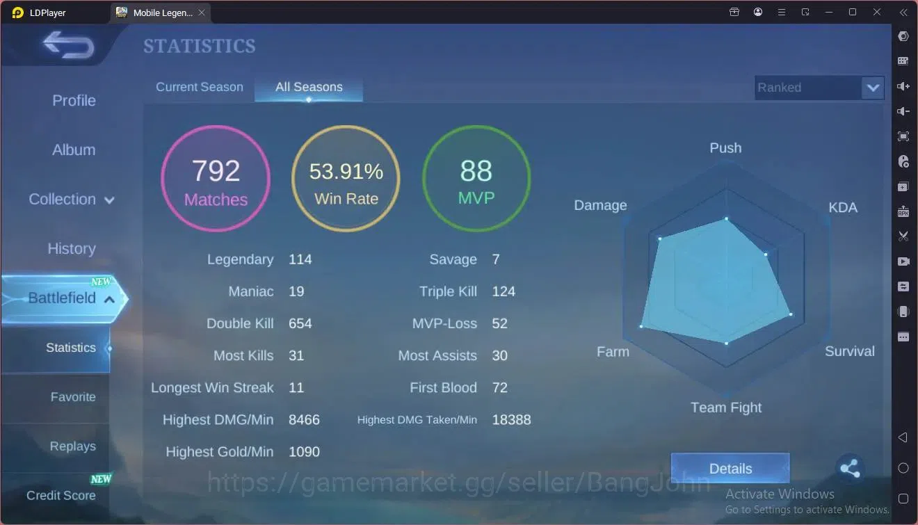 Mobile Legends: Bang Bang Accounts Global|Hero 67 Skin 80|Seasoned|CC Natalia|Dragon  image 17