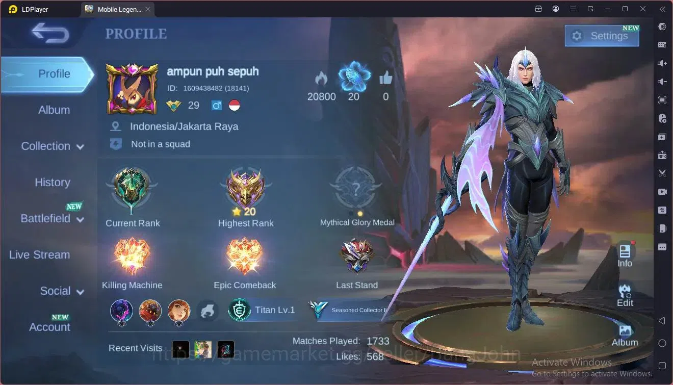 Mobile Legends: Bang Bang Accounts Global|Hero 67 Skin 80|Seasoned|CC Natalia|Dragon  image 19