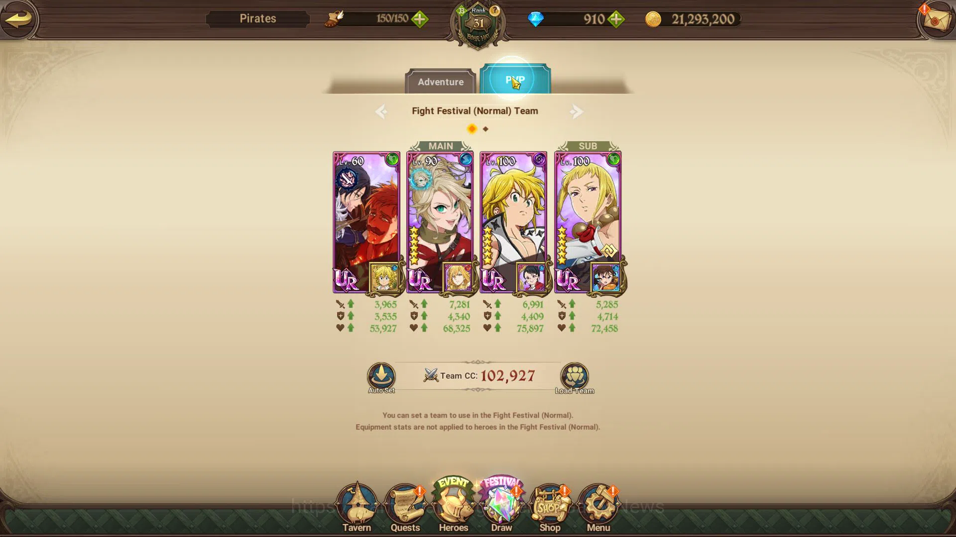 The Seven Deadly Sins: Grand Cross Accounts Starter Global|734 K CC|Starter CH 4|910 Dm|3 UR | Merlin&Escanor, Arthur, Demon 6