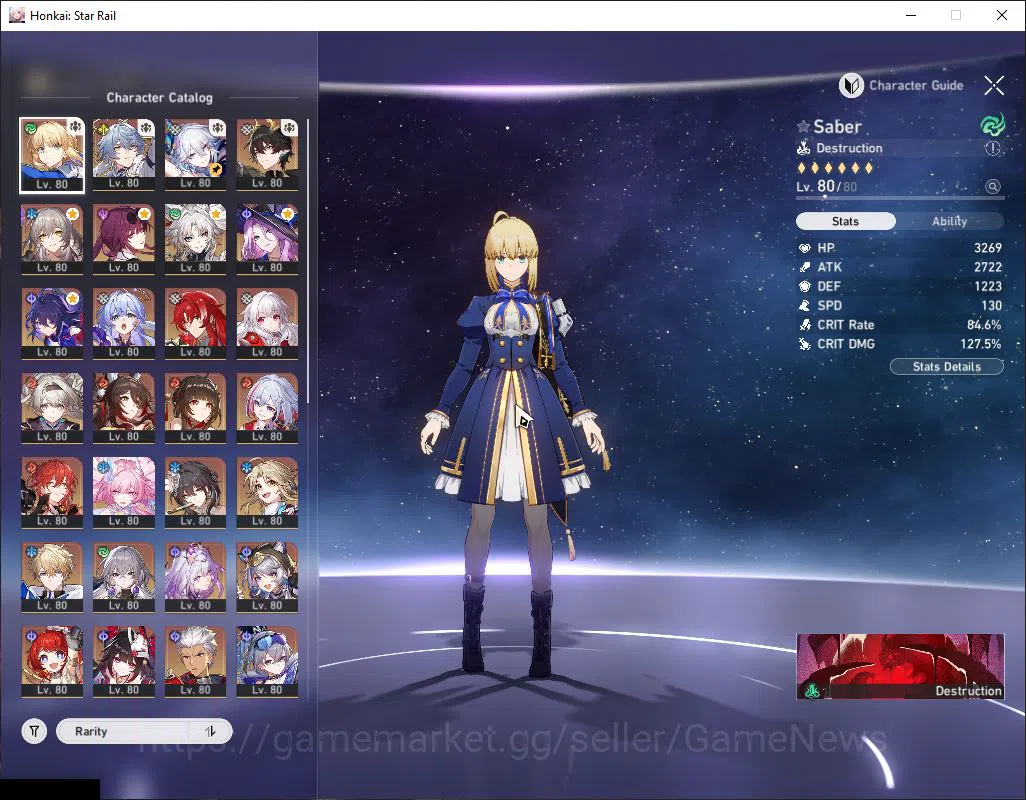 Honkai Star Rail Accounts Asia|TL 70|Archer PremTeam+Saber Hypercarry|25 Lim image 3