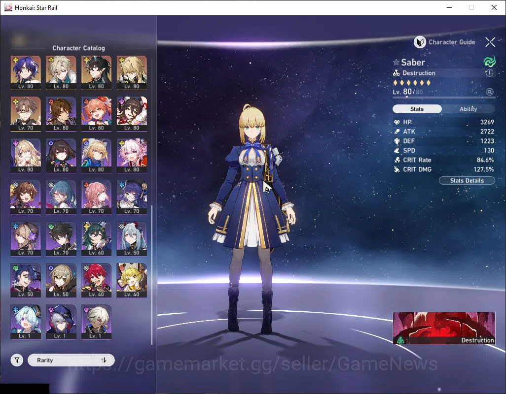 Honkai Star Rail Accounts Asia|TL 70|Archer PremTeam+Saber Hypercarry|25 Lim image 4