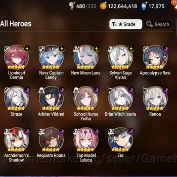 Epic Seven Accounts Starter Global UnVerif|Mor 80|14 ML(School NYulha,NM Luna,Zio,Etc)+Full CZN,Tori,Aram,Rinak,Etc|Auto