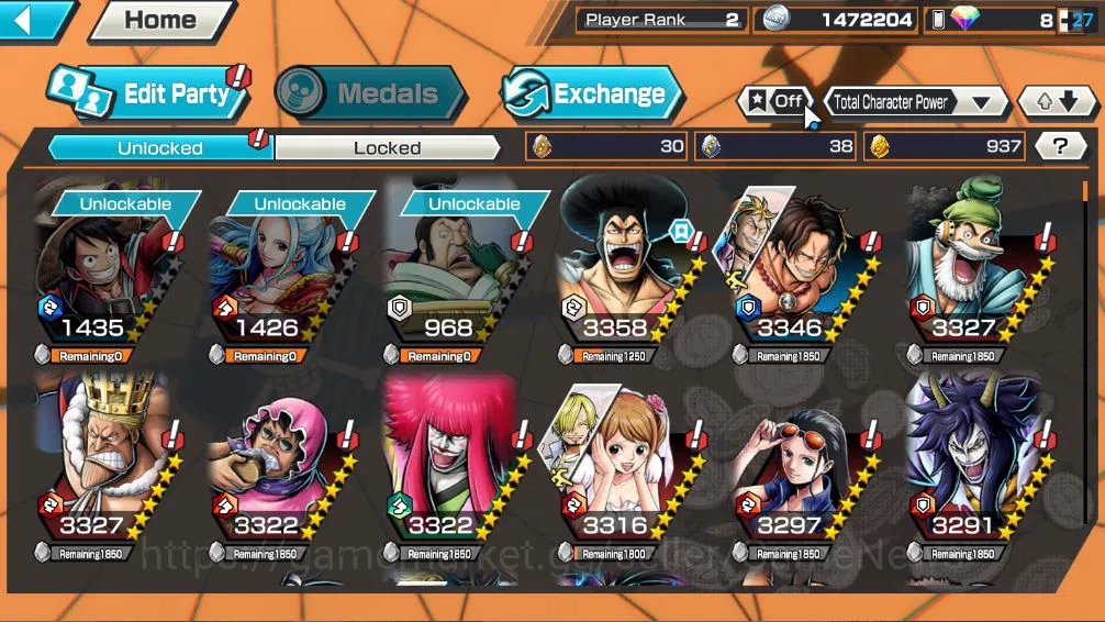 One Piece Bounty Rush Accounts Global|4  EX|The Five Elders St Saturn,GP Edward N image 4