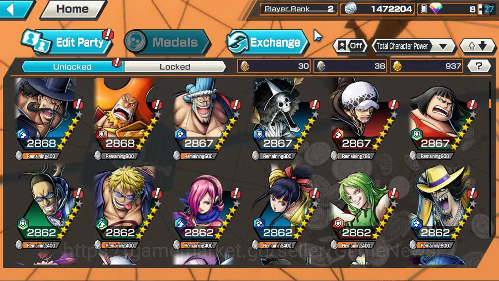 One Piece Bounty Rush Accounts Global|4  EX|The Five Elders St Saturn,GP Edward N image 5