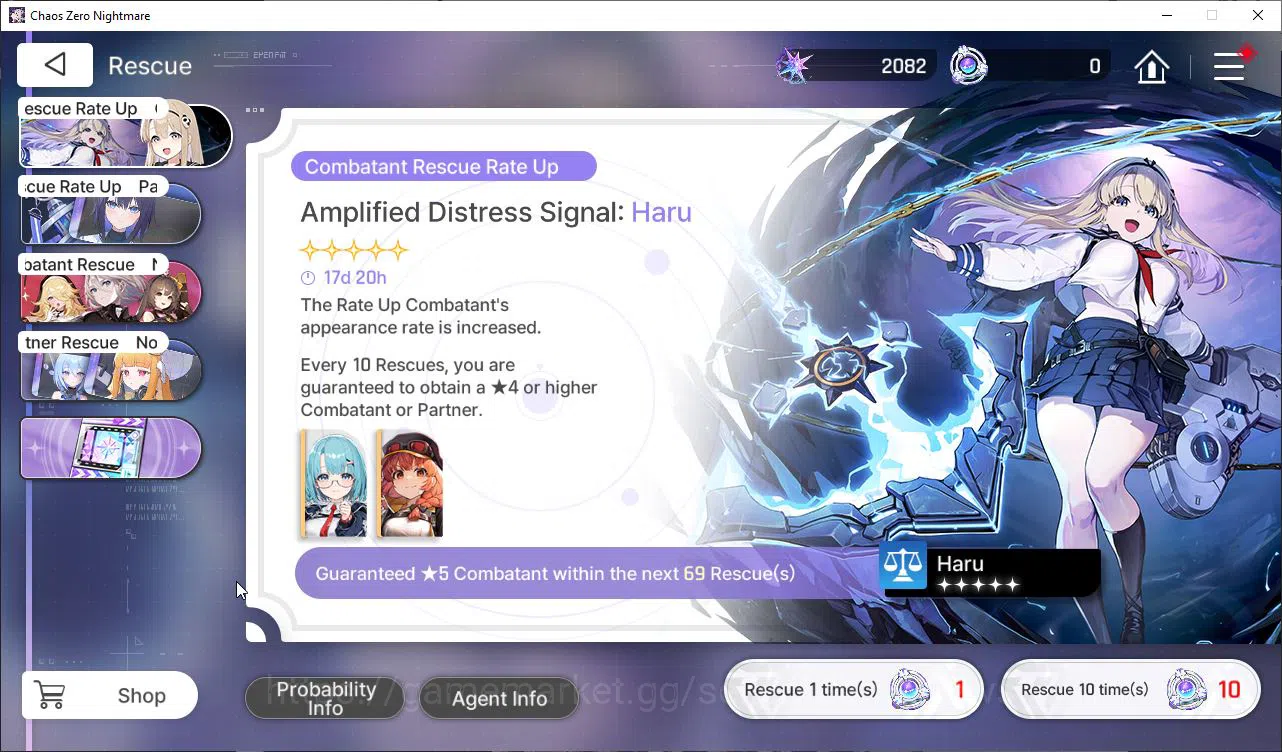 Chaos Zero Nightmare Accounts Global Verif|Lv05| Fresh Starter 2k Cristal |1SSR( image 2