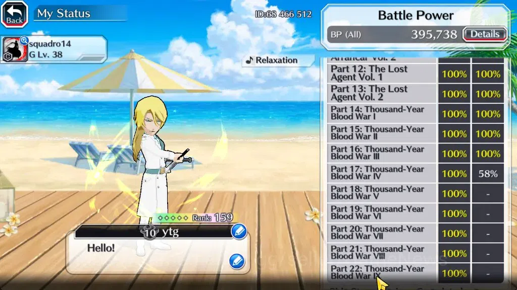 Bleach: Brave Souls Accounts Mid-Tier Global|30K Orb|TYBW26 Liltotto,Swimsuit26 Giselle,DT Ichigo,Santa Bazz-B,CAC 5
