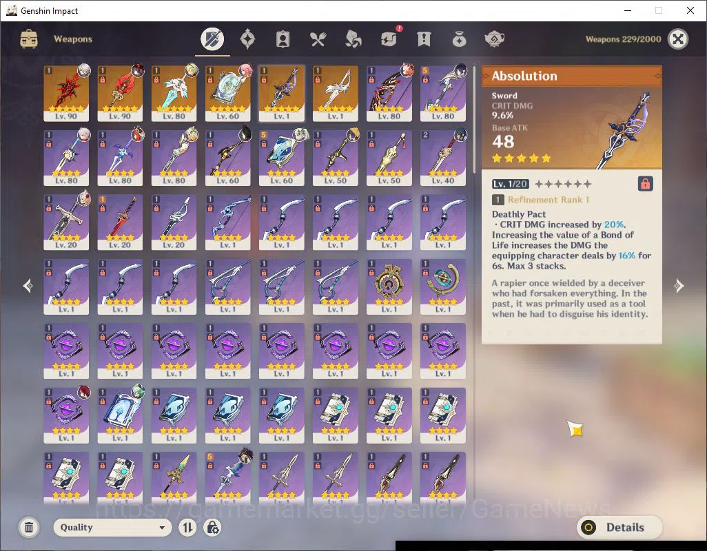 Genshin Impact Accounts Asia|AR 57|11 Limited +6(*5Weapon)| [Arlecc,HuTao] image 13