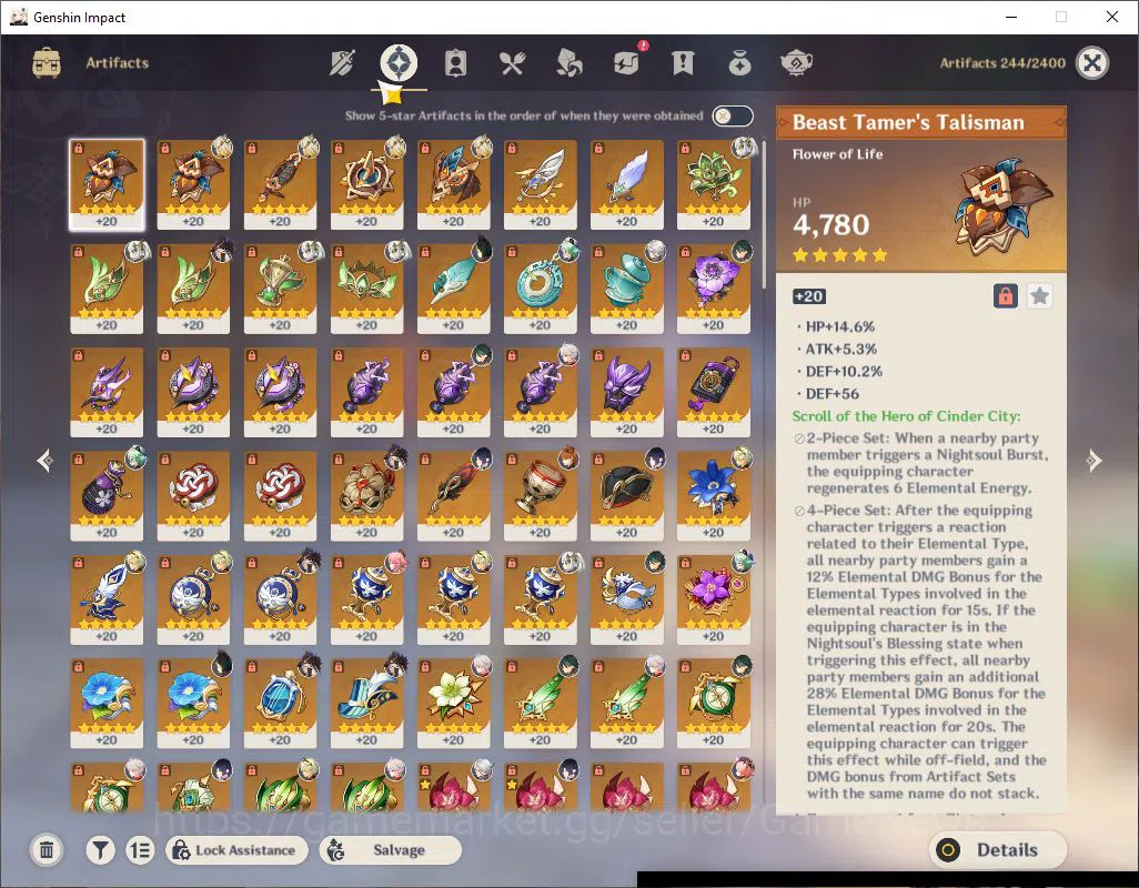 Genshin Impact Accounts Asia|AR 57|11 Limited +6(*5Weapon)| [Arlecc,HuTao] image 4