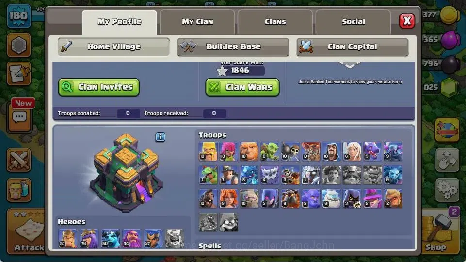 Clash of Clans Accounts Global |TH 14-BH 7|LVL 180| AQ 76 ,MP 50 ,GW 44 ,R image 1