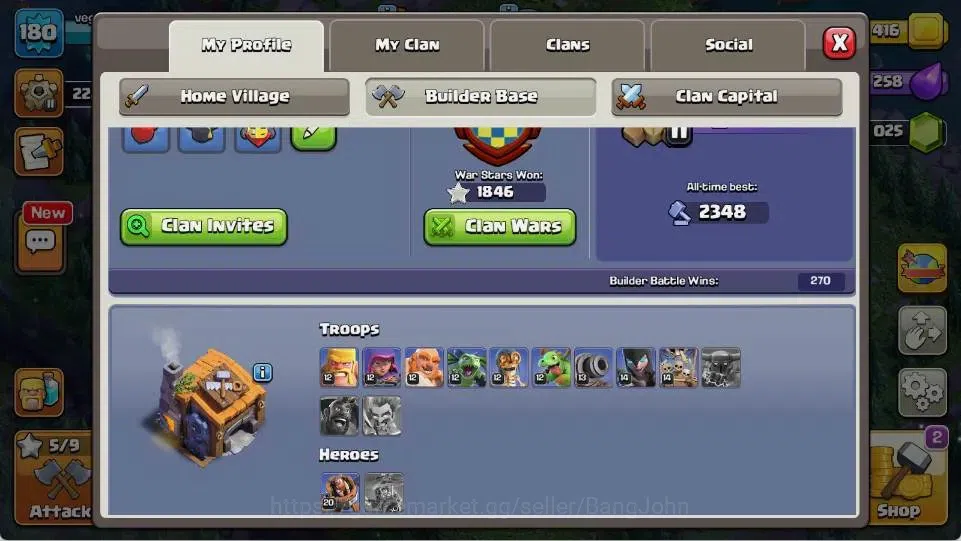 Clash of Clans Accounts Global |TH 14-BH 7|LVL 180| AQ 76 ,MP 50 ,GW 44 ,R image 15