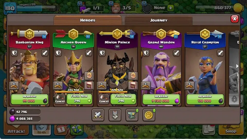 Clash of Clans Accounts Global |TH 14-BH 7|LVL 180| AQ 76 ,MP 50 ,GW 44 ,R image 7
