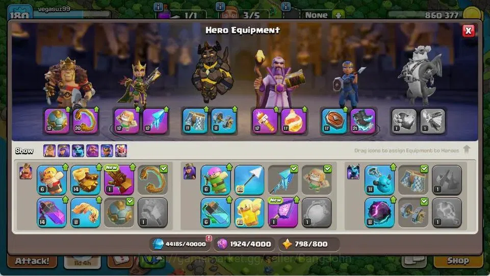 Clash of Clans Accounts Global |TH 14-BH 7|LVL 180| AQ 76 ,MP 50 ,GW 44 ,R image 8