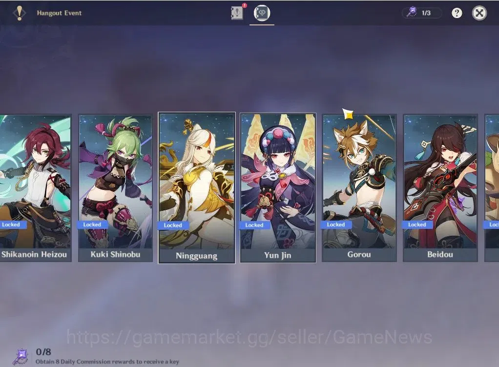 Genshin Impact Accounts ASIA|AR 54|4 Limited+29(*4Character)|Columbina,Rai image 12