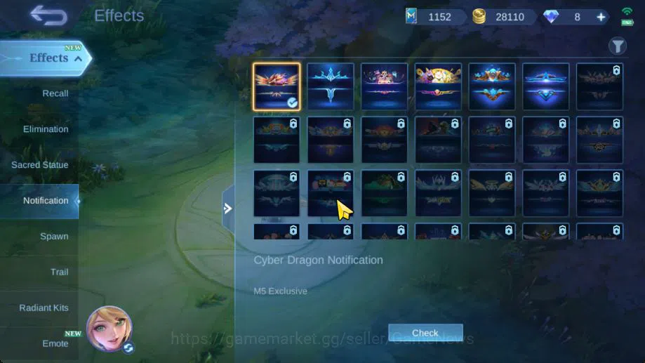 Mobile Legends: Bang Bang Accounts Hero 128|Skin 224|Star Haya,LBox[Karina,Saber],CC  image 14