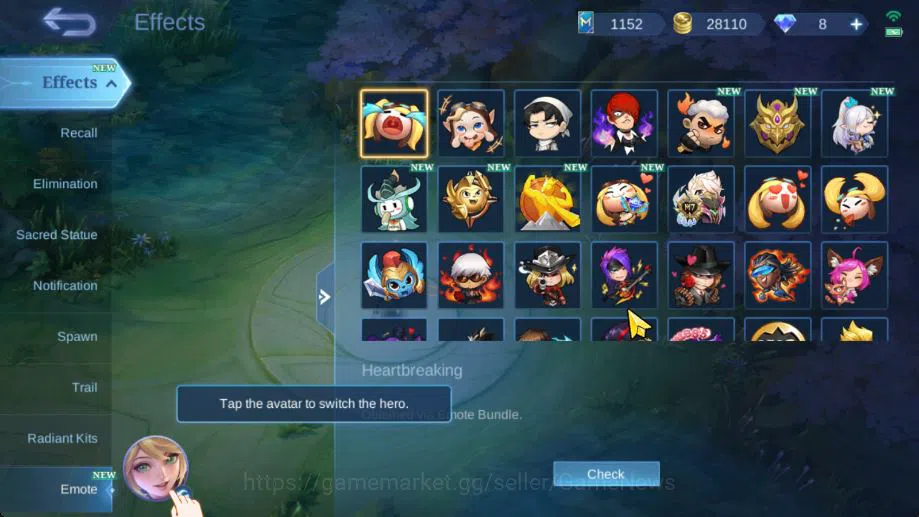 Mobile Legends: Bang Bang Accounts Hero 128|Skin 224|Star Haya,LBox[Karina,Saber],CC  image 16