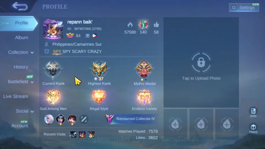 Mobile Legends: Bang Bang Accounts Hero 128|Skin 224|Star Haya,LBox[Karina,Saber],CC  image 2