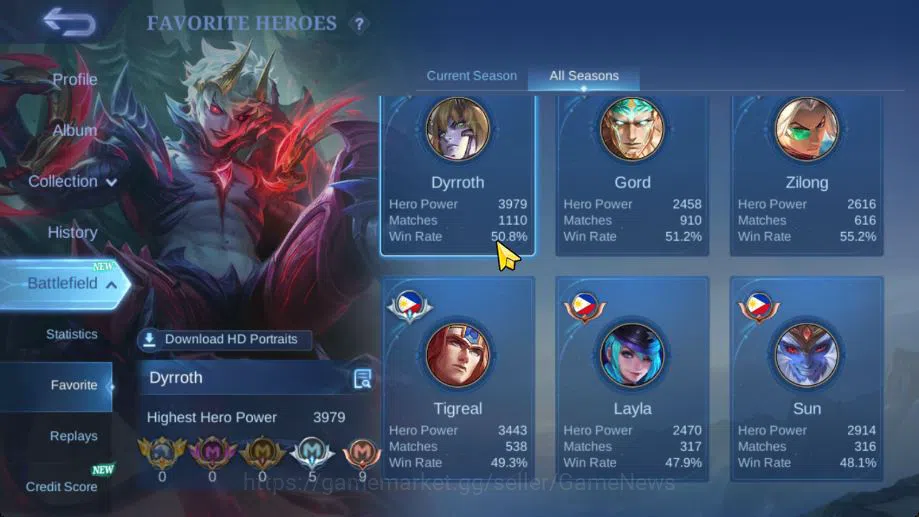 Mobile Legends: Bang Bang Accounts Hero 128|Skin 224|Star Haya,LBox[Karina,Saber],CC  image 5