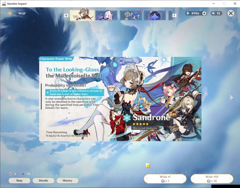 Genshin Impact Accounts Mid Game Asia|AR 55|4,9K Primo|5 Limited 1(*5 Weapon)|ClorindeC1,YelanC1,Yae Miko,Hu 12