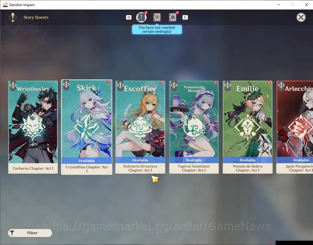 Genshin Impact Accounts Mid Game Asia|AR 55|4,9K Primo|5 Limited 1(*5 Weapon)|ClorindeC1,YelanC1,Yae Miko,Hu 17