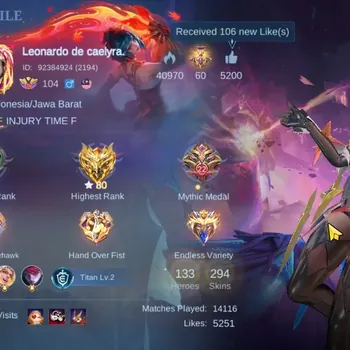 Mobile Legends: Bang Bang Accounts Collector Hero 133|Skin 294|Legend Fanny|Floryn Sanrio,Badang CC,Harith LBorn,Alucard