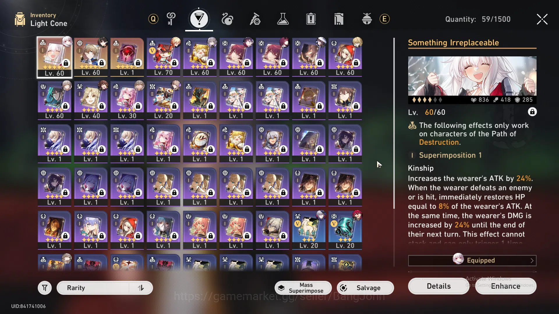 Honkai Star Rail Accounts ASIA | TL 56 | 6 Limited | Kafka,Hysilens,Loucha,M image 4